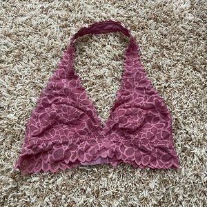 Pink lace bralette